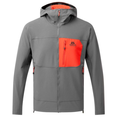 Giacca Mountain Equipment ARROW HOODED MENS JACKET Anvil Grey/Redr