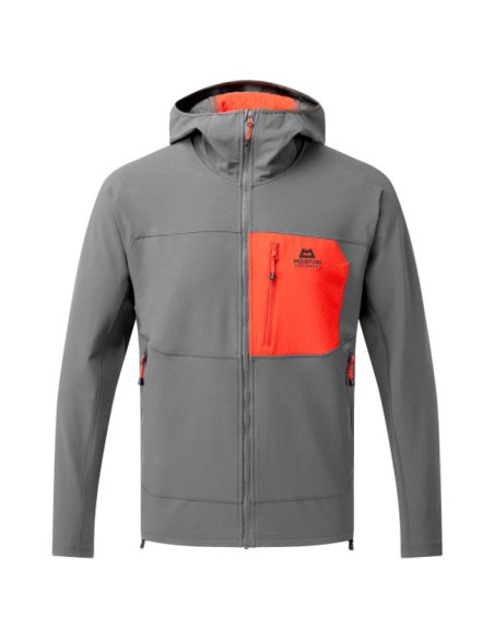 Jakke Mountain Equipment ARROW HOODED MENS JACKET Anvil Grey/Redr