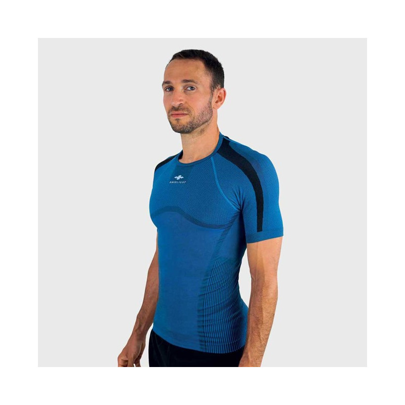 Marškinėliai Raidlight SEAMLESS SS TOP Blue/Black
