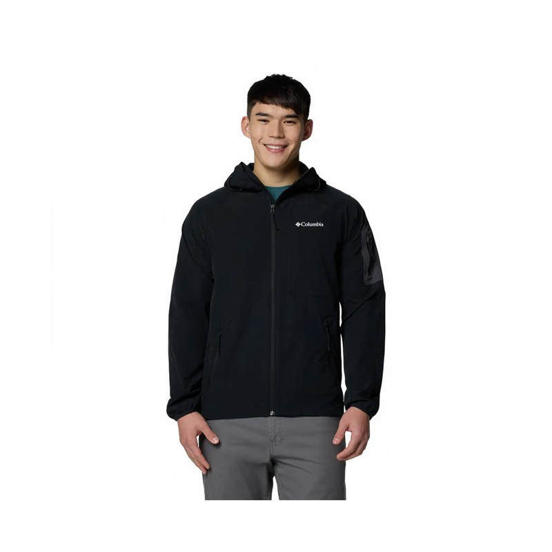 Bunda Columbia TALL HEIGHTS II HOODED SOFTSHELL Black