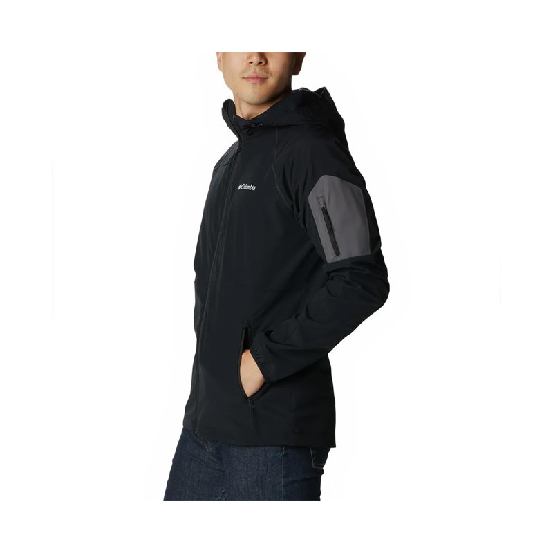 Bunda Columbia TALL HEIGHTS II HOODED SOFTSHELL Black