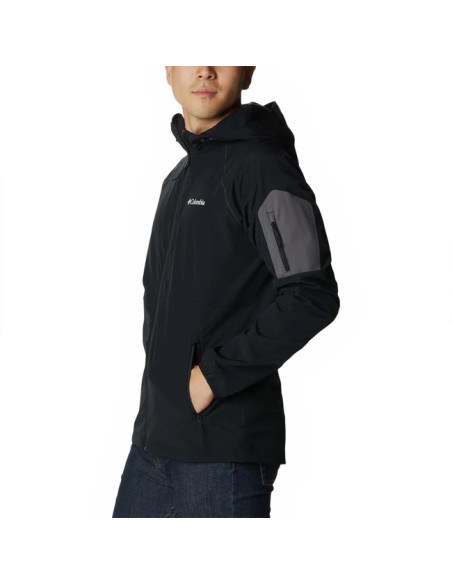 Bunda Columbia TALL HEIGHTS II HOODED SOFTSHELL Black