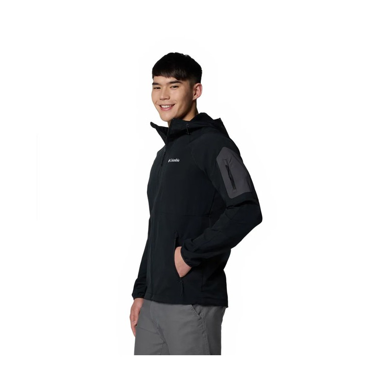 Jakna Columbia TALL HEIGHTS II HOODED SOFTSHELL Black