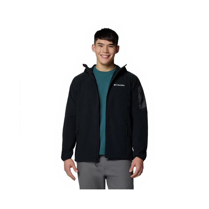 Kabát Columbia TALL HEIGHTS II HOODED SOFTSHELL Black