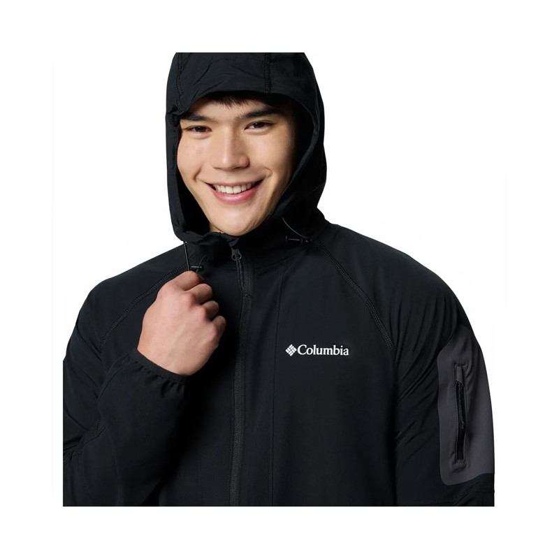 Jakna Columbia TALL HEIGHTS II HOODED SOFTSHELL Black