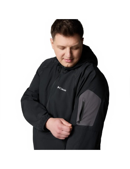 Jakke Columbia TALL HEIGHTS II HOODED SOFTSHELL Black