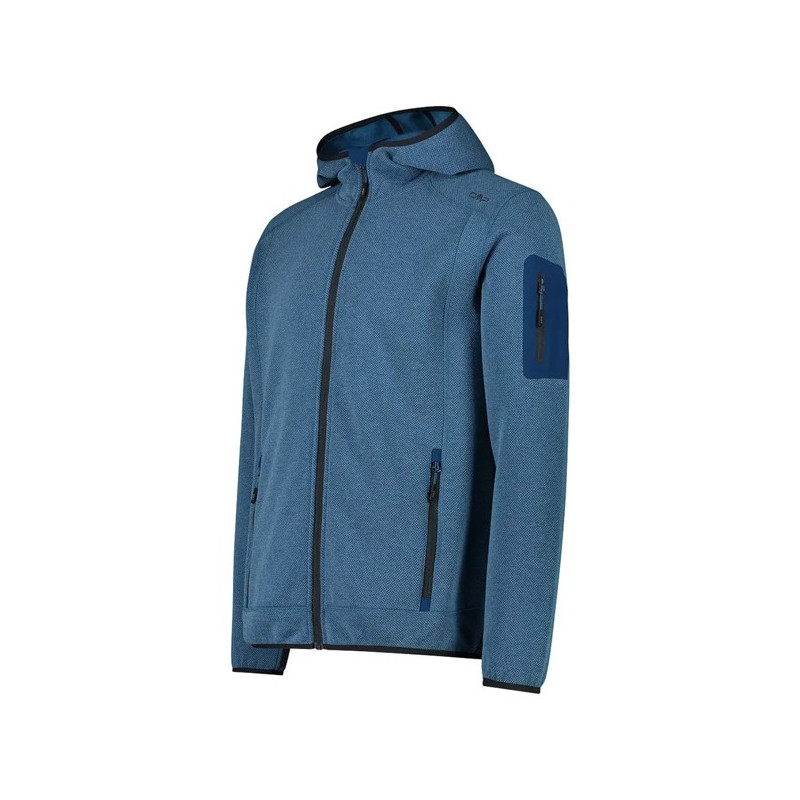 Polarfleece Cmp FIX HOOD PETROL-ANT