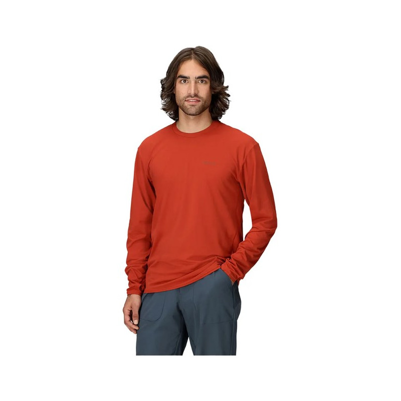 T-shirt Marmot AIREXCHANGE SOLARSHIELD CREW LS Sumac