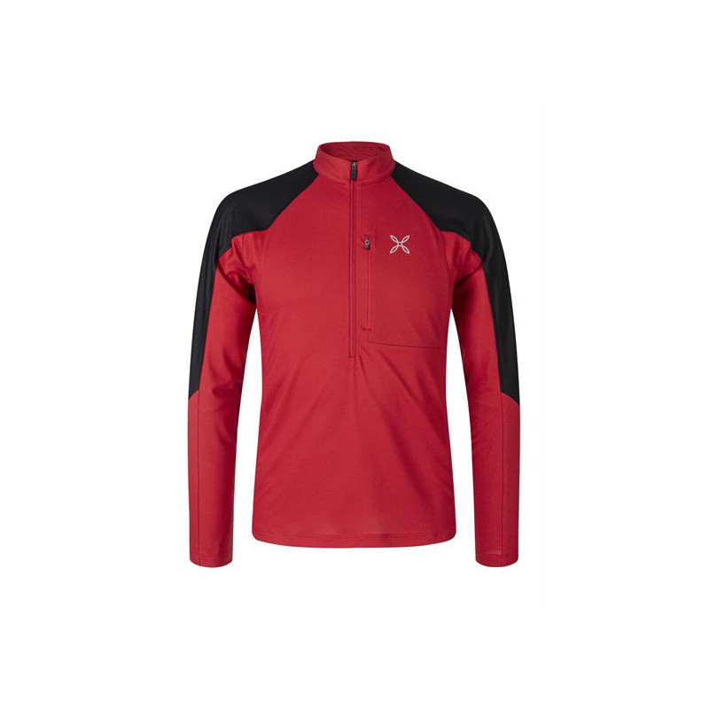 Fleeceová mikina Montura Force Zip Maglia Rosso