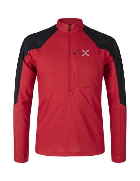 Fleeceová mikina Montura Force Zip Maglia Rosso