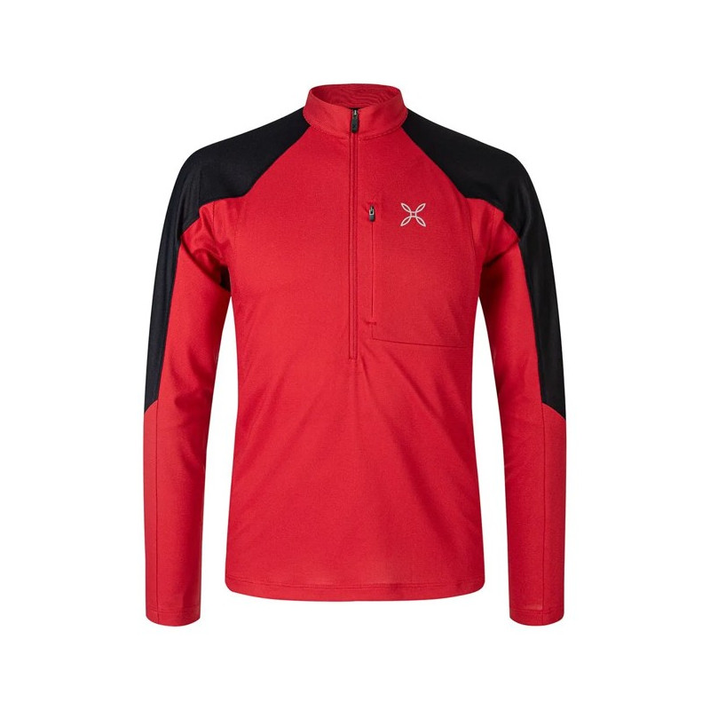 Fleeceová mikina Montura Force Zip Maglia Rosso