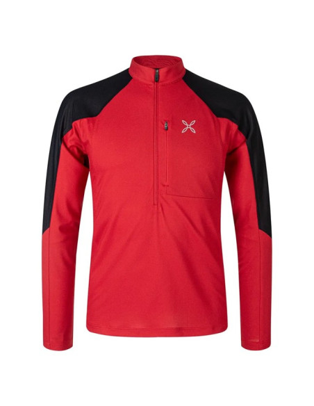 Fleeceová mikina Montura Force Zip Maglia Rosso