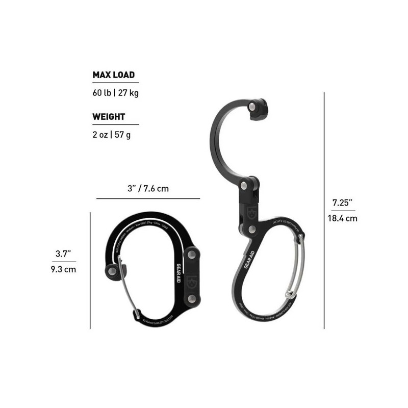 Sky Hook Gear Aid HEROCLIP MED Stealth Black