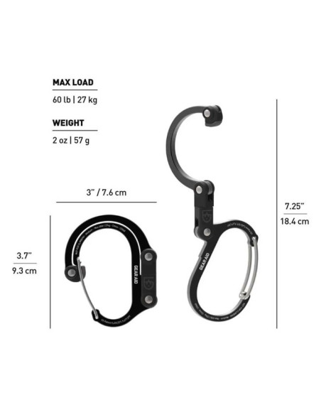 Gancio Gear Aid HEROCLIP MED Stealth Black