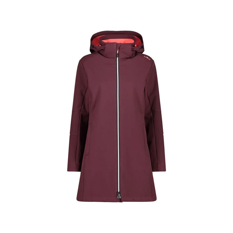 Jas Cmp WOMAN PARKA ZIP HOOD BURGUNDY