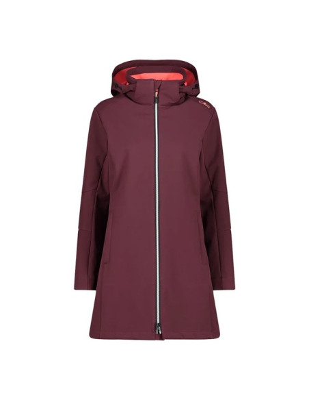 Jakke Cmp WOMAN PARKA ZIP HOOD BURGUNDY