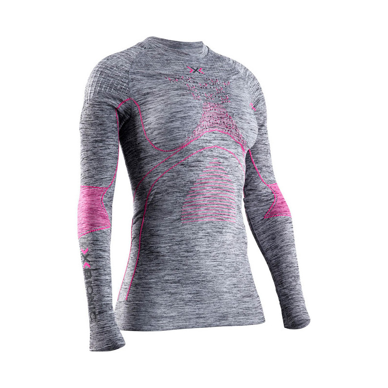 X-bionic T-Shirt Ls Energy Accum 4.0 W Gry Mel/Pk