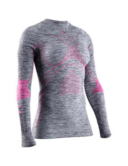 X-bionic T-Shirt Ls Energy Accum 4.0 W Gry Mel/Pk